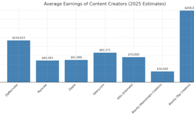 Average content creator salary