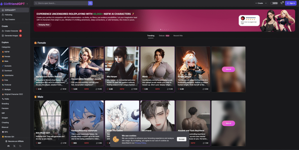 Top AI GirlFriend Platforms of 2025 15 GirlFriendGPT