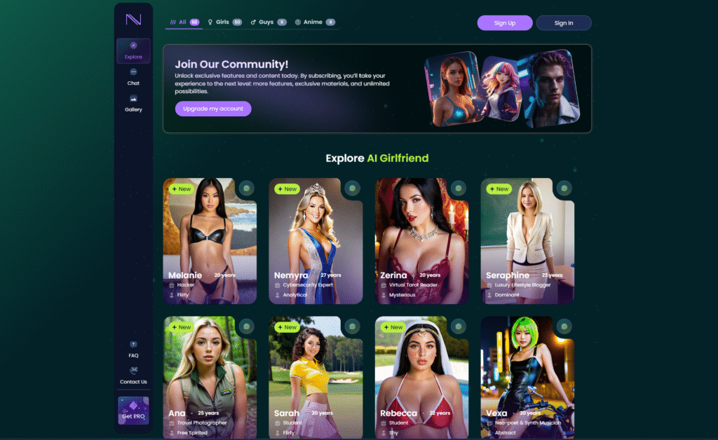 Top AI GirlFriend Platforms of 2025 14 Screenshot 2025 07 08 100540